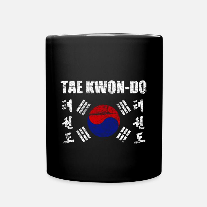 Tae Kwon Do Taekwondo Martial Art Korea Vintage - Full Colour Mug - black
