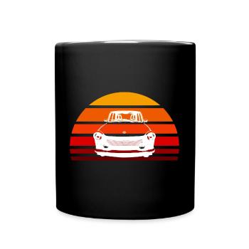 Trabi Ostdeutschland Auto DDR Sunset Kult Retro - Tasse einfarbig - Schwarz - Vorne