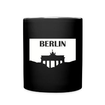 Porte de Brandebourg de Berlin blanc - Mug uni - noir - Devant