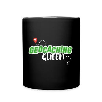 geocache geocacher schnitzeljagd geocaching-queen - Tasse einfarbig - Schwarz - Vorne