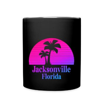 Jacksonville Florida - Tasse einfarbig - Schwarz - Vorne