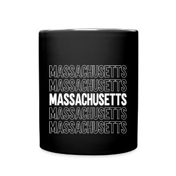 Massachusetts - Tasse einfarbig - Schwarz - Vorne