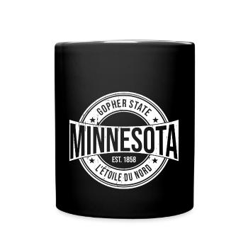 Minnesota - Tasse einfarbig - Schwarz - Vorne