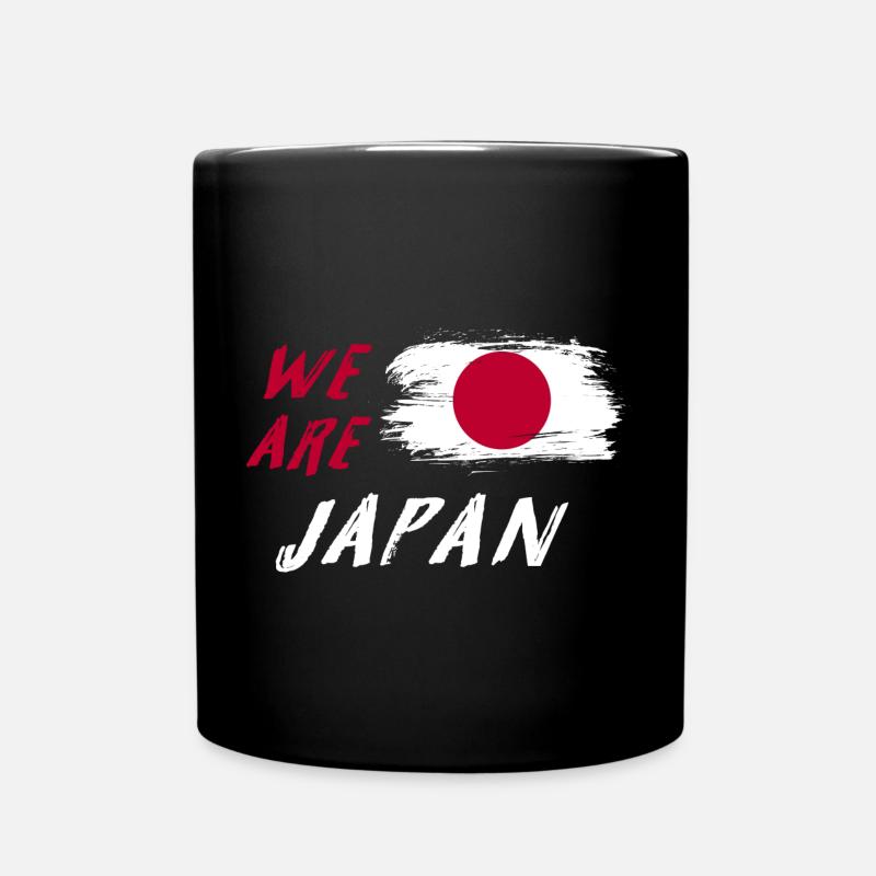 we are Japan flags design - Full Colour Mug - black