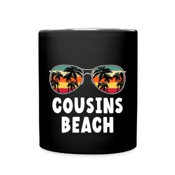 Cousins Beach - Tasse einfarbig - Schwarz - Vorne