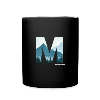 mountain hiking alpine high-altitude summits - Full Colour Mug - black - Front