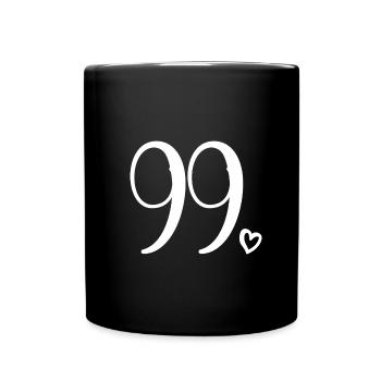 Süße Nummer 99, 99 Jahre alt, Geschenk zum 99. Geburtstag - Tasse einfarbig - Schwarz - Vorne
