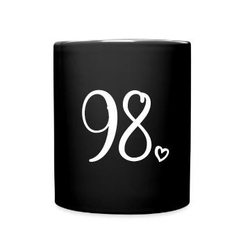 Cute Number 98, 98 Years Old, 98th Birthday Gift - Full Colour Mug - black - Front