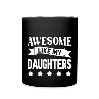 Great as my daughters - Full Colour Mug - black - Front