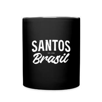 Santos Brasil Lettering - Full Colour Mug - black - Front