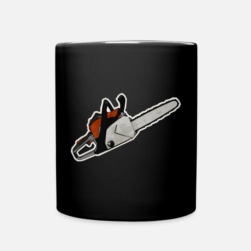 Motorsäge - Tasse einfarbig - Schwarz
