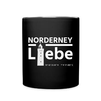Norderney Liebe - Tasse einfarbig - Schwarz - Vorne