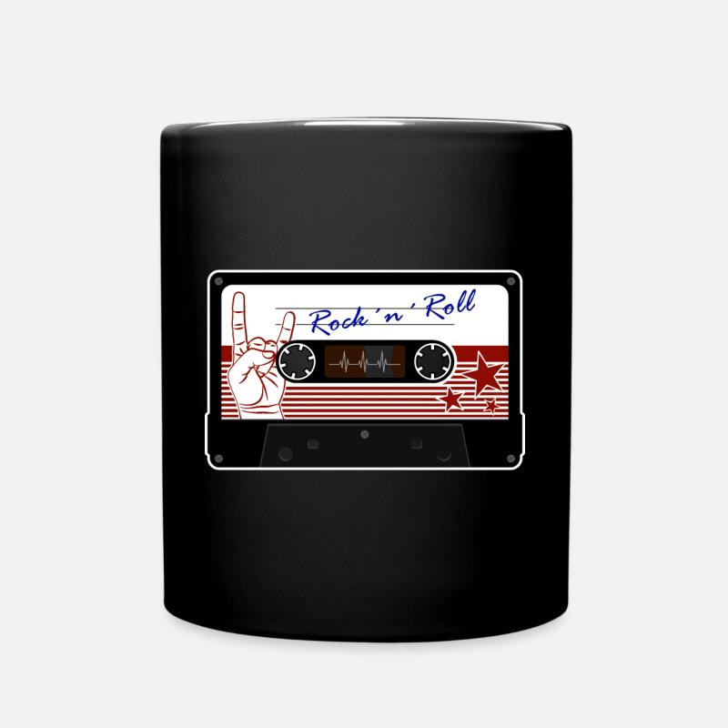 Cassette de rock 'n' roll rétro - Mug uni - noir