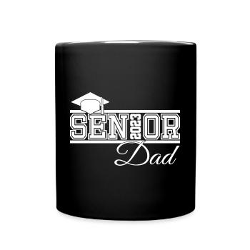 Senior 2023 Papa Fier Papa de Diplômé - Mug uni - noir - Devant