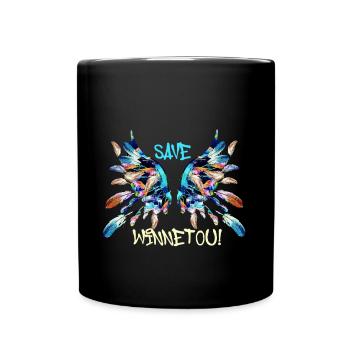 engelsflügel,flügel,angelwings,save winnetou - Tasse einfarbig - Schwarz - Vorne