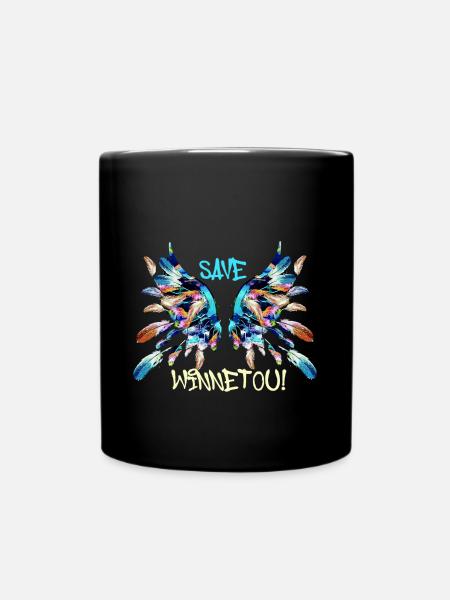 engelsflügel,flügel,angelwings,save winnetou - Tasse einfarbig - Schwarz
