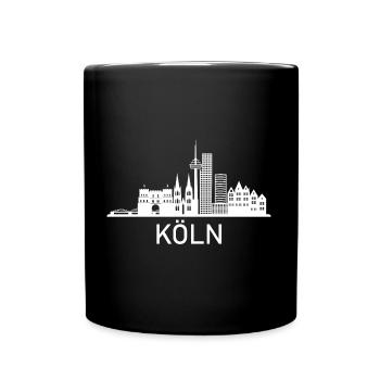 Ville de Cologne Skyline Cologne Ville Allemagne - Mug uni - noir - Devant