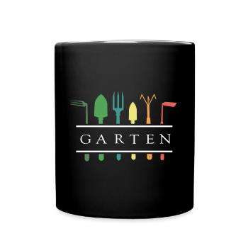 gardener colorful allotment gardening garden - Full Colour Mug - black - Front