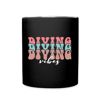 Diving Vibes - Full Colour Mug - black - Front