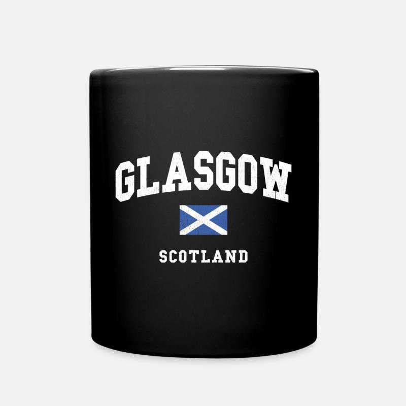 Glasgow Scotland Flag Graphic - Tasse einfarbig - Schwarz