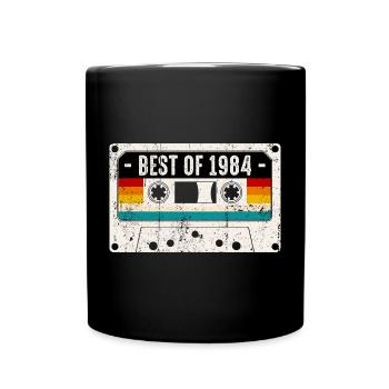 Best of 1984 Retro Cassette - Full Colour Mug - black - Front