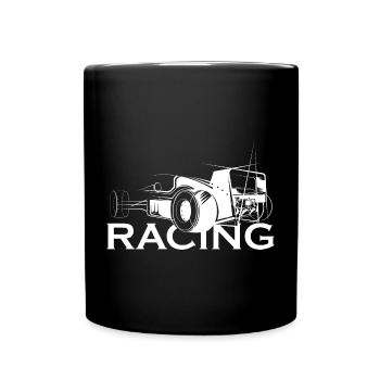 Illustration de voiture de course icône logo icône graphique - Mug uni - noir - Devant
