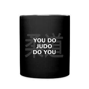 judo hajime judoka dan black belt - Full Colour Mug - black - Front