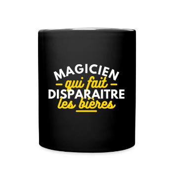 Magicien qui fait disparaitre les bières - Mug uni - noir - Devant