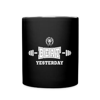 Gym Fitness Motivational Sayings for Bodybuilding - Full Colour Mug - black - Front