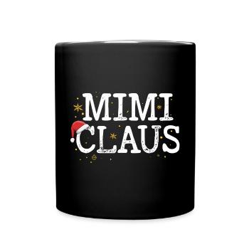 Mimi Claus: Festive Hat Logo - Full Colour Mug - black - Front