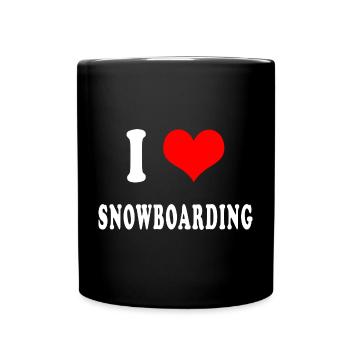 J'adore le snowboard - Mug uni - noir - Devant