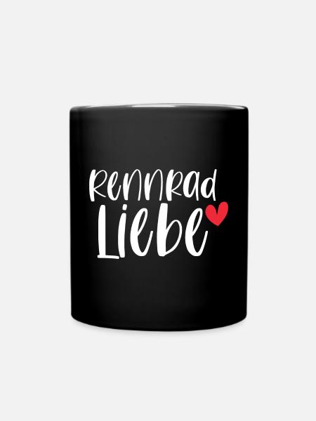 Rennrad Liebe! Fahrrad Sport Radsport Geschenk - Tasse einfarbig - Schwarz