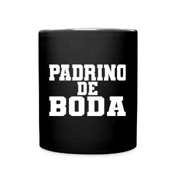 Padrino de Boda, Best Man Wedding Party Groomsmen - Full Colour Mug - black - Front
