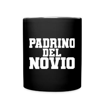 Padrino del Novio Groom's Best Man Wedding Gift - Full Colour Mug - black - Front
