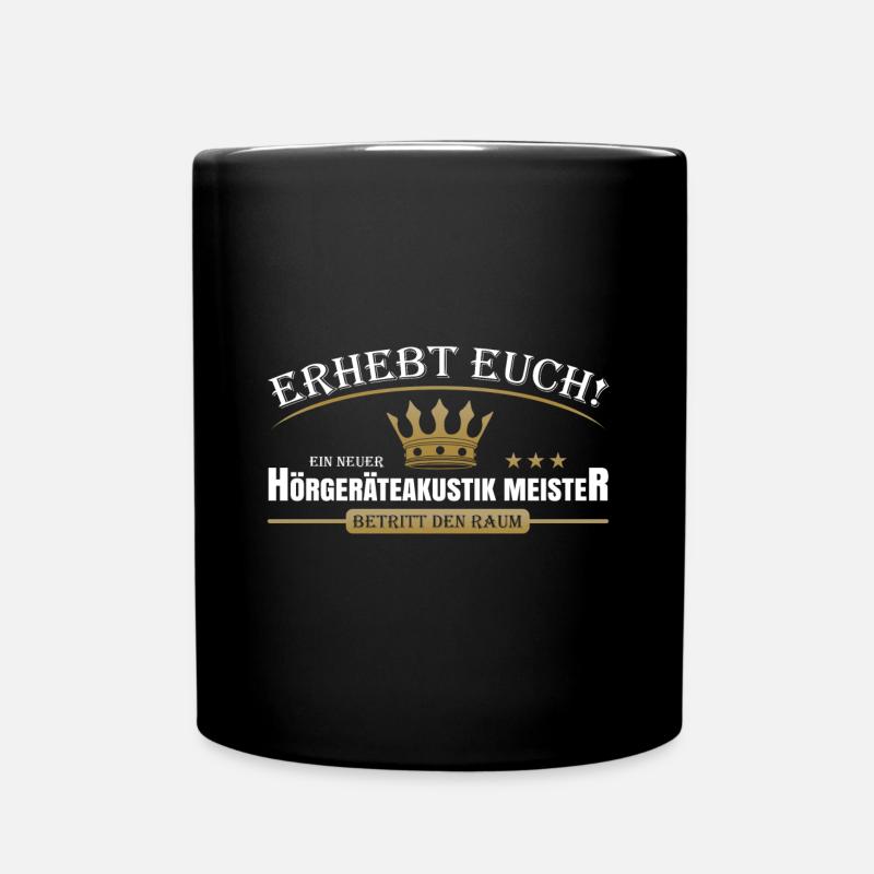 Hörgeräteakustik Meister - Tasse einfarbig - Schwarz
