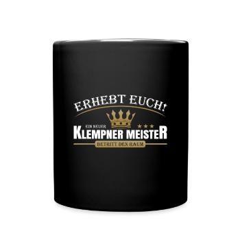 Klempner Meister - Tasse einfarbig - Schwarz - Vorne