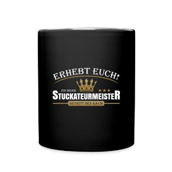 Stuckateurmeister - Tasse einfarbig - Schwarz - Vorne