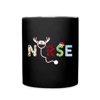 Nurse ugly Christmas - Tasse einfarbig - Schwarz - Vorne