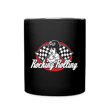 Rocking Rolling - Race Pin Up - Full Colour Mug - black - Front