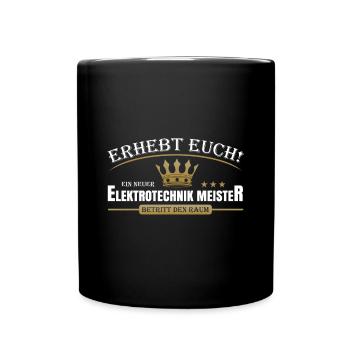 Elektrotechnik Meister - Tasse einfarbig - Schwarz - Vorne