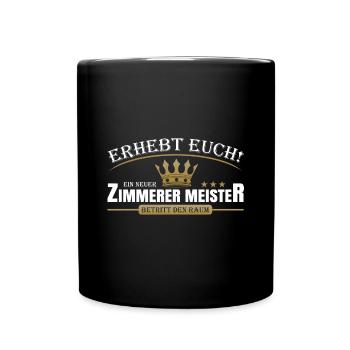 Zimmerer Meister - Tasse einfarbig - Schwarz - Vorne