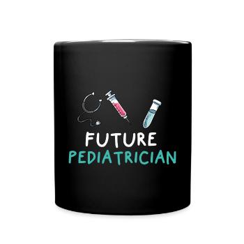 Kinderarzt Krankenhaus Medizin Arzthelferin - Tasse einfarbig - Schwarz - Vorne