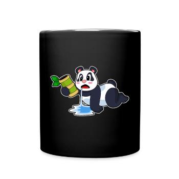 Panda Bamboo - Full Colour Mug - black - Front