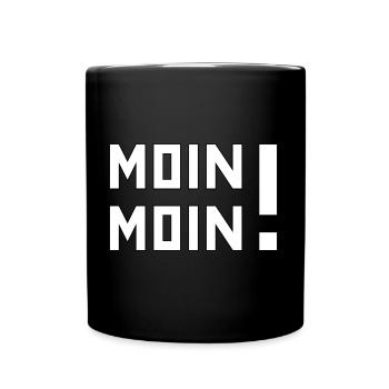 Moin Moin! - Tasse einfarbig - Schwarz - Vorne