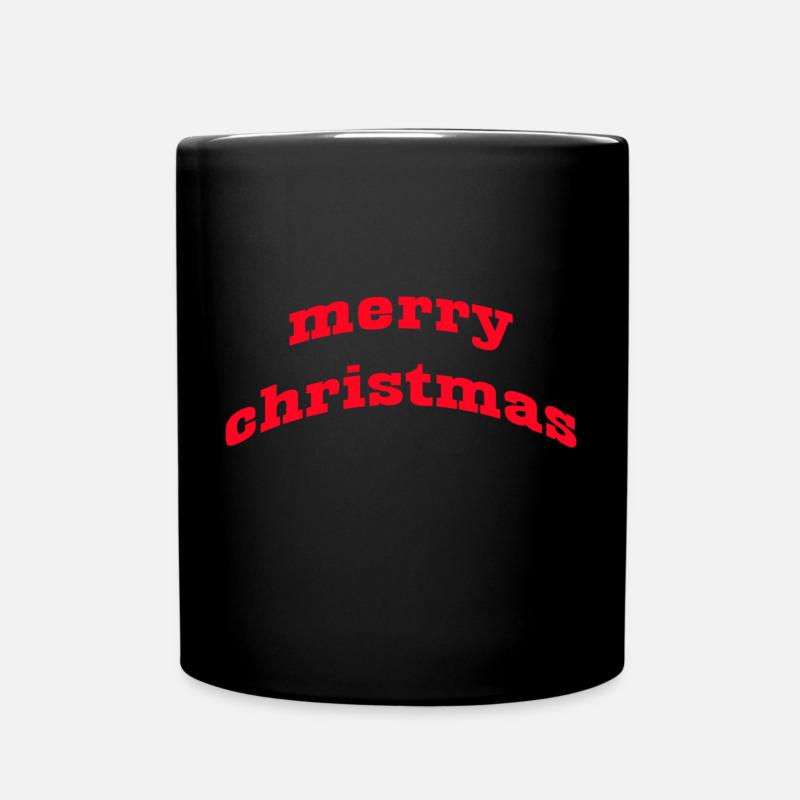 merry christmas - Tasse einfarbig - Schwarz