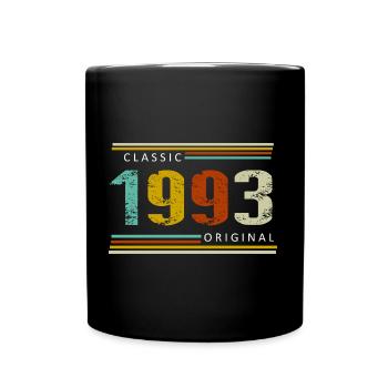 Geburtstag, Classique de 1993 Original, Rétro - Mug uni - noir - Devant