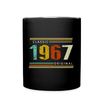 Geburtstag, Classic of 1967 Original, Retro - Tasse einfarbig - Schwarz - Vorne