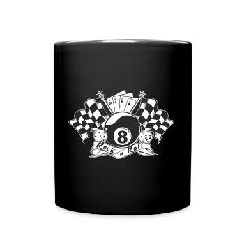 Rock n Roll - Eightball Race Flag - Full Colour Mug - black - Front