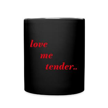 love me tender design oldschool retro song vintage - Tasse einfarbig - Schwarz - Vorne