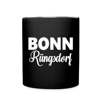 Bonn Rüngsdorf - schönster Bonner Stadtteil - Tasse einfarbig - Schwarz - Vorne